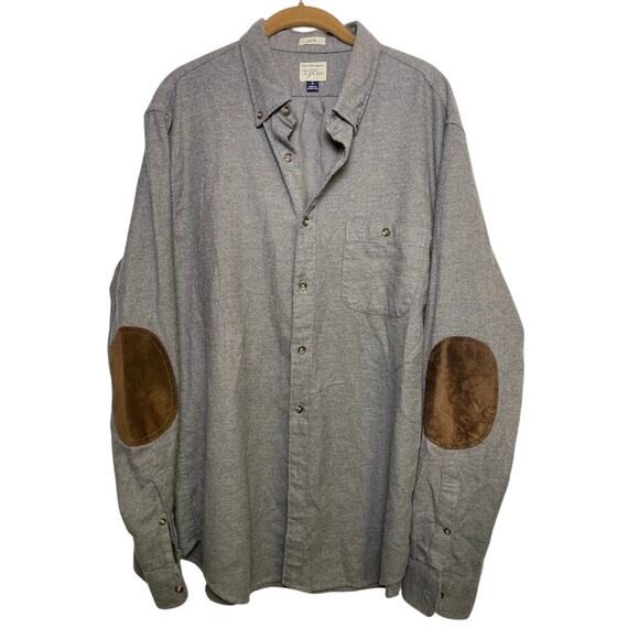 J.Crew Mens Button Down Shirt Elbow Patch Long Sleeve Slim Cotton GrandpaCore L - Picture 1 of 11